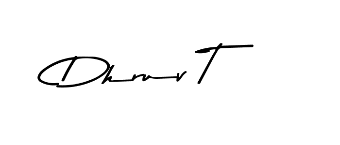 This is the best signature style for the Dhruv T name. Also you like these signature font (Asem Kandis PERSONAL USE). Mix name signature. Dhruv T signature style 9 images and pictures png