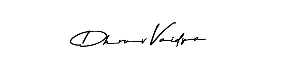 Use a signature maker to create a handwritten signature online. With this signature software, you can design (Asem Kandis PERSONAL USE) your own signature for name Dhruv Vaidya. Dhruv Vaidya signature style 9 images and pictures png