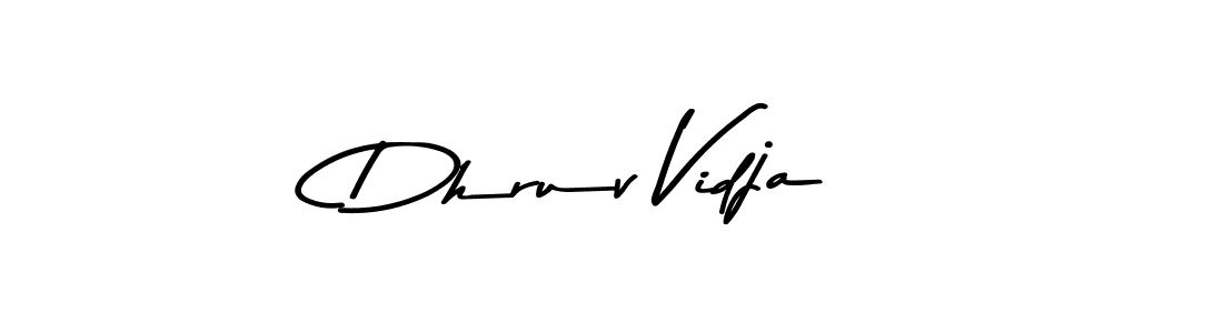 Use a signature maker to create a handwritten signature online. With this signature software, you can design (Asem Kandis PERSONAL USE) your own signature for name Dhruv Vidja. Dhruv Vidja signature style 9 images and pictures png