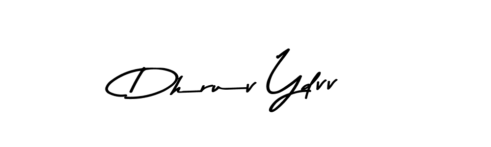 This is the best signature style for the Dhruv Ydvv name. Also you like these signature font (Asem Kandis PERSONAL USE). Mix name signature. Dhruv Ydvv signature style 9 images and pictures png