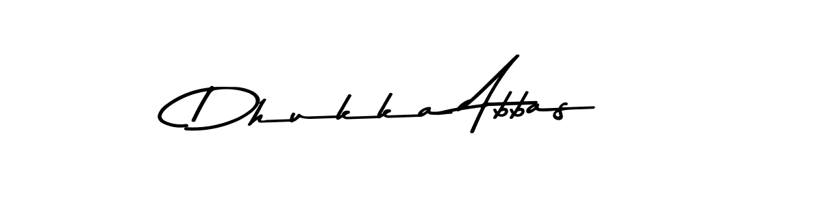 How to make Dhukka Abbas name signature. Use Asem Kandis PERSONAL USE style for creating short signs online. This is the latest handwritten sign. Dhukka Abbas signature style 9 images and pictures png