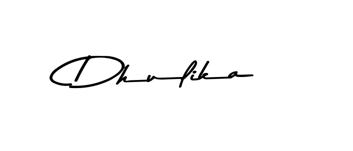 Dhulika stylish signature style. Best Handwritten Sign (Asem Kandis PERSONAL USE) for my name. Handwritten Signature Collection Ideas for my name Dhulika. Dhulika signature style 9 images and pictures png