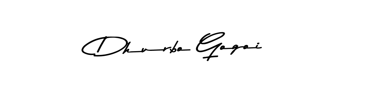 Make a beautiful signature design for name Dhurbo Gogoi. With this signature (Asem Kandis PERSONAL USE) style, you can create a handwritten signature for free. Dhurbo Gogoi signature style 9 images and pictures png