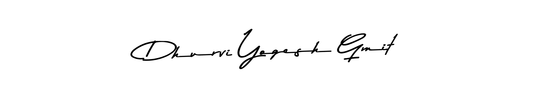 Create a beautiful signature design for name Dhurvi Yogesh Gmit. With this signature (Asem Kandis PERSONAL USE) fonts, you can make a handwritten signature for free. Dhurvi Yogesh Gmit signature style 9 images and pictures png