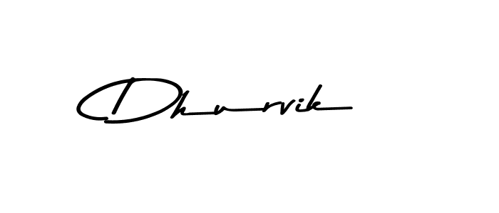 How to make Dhurvik name signature. Use Asem Kandis PERSONAL USE style for creating short signs online. This is the latest handwritten sign. Dhurvik signature style 9 images and pictures png