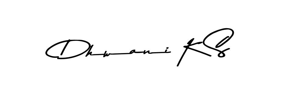 How to make Dhwani K S signature? Asem Kandis PERSONAL USE is a professional autograph style. Create handwritten signature for Dhwani K S name. Dhwani K S signature style 9 images and pictures png