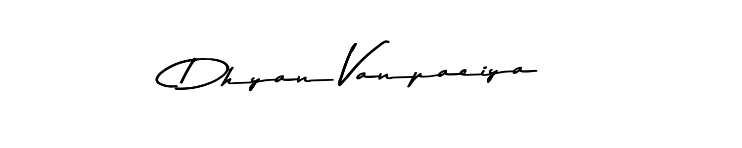 Make a beautiful signature design for name Dhyan Vanpaeiya. With this signature (Asem Kandis PERSONAL USE) style, you can create a handwritten signature for free. Dhyan Vanpaeiya signature style 9 images and pictures png