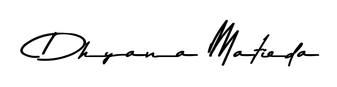 You should practise on your own different ways (Asem Kandis PERSONAL USE) to write your name (Dhyana Matieda) in signature. Don't let someone else do it for you. Dhyana Matieda signature style 9 images and pictures png