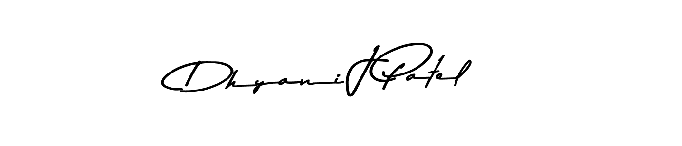 How to make Dhyani J Patel name signature. Use Asem Kandis PERSONAL USE style for creating short signs online. This is the latest handwritten sign. Dhyani J Patel signature style 9 images and pictures png