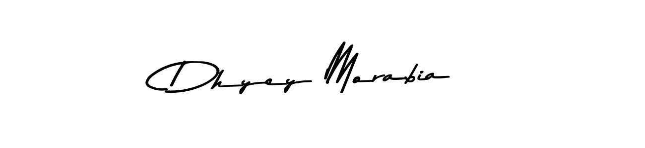 Use a signature maker to create a handwritten signature online. With this signature software, you can design (Asem Kandis PERSONAL USE) your own signature for name Dhyey Morabia. Dhyey Morabia signature style 9 images and pictures png