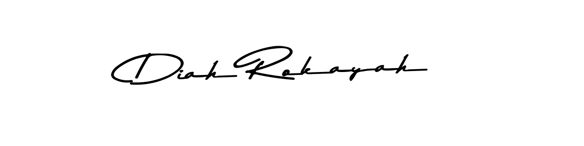 Diah Rokayah stylish signature style. Best Handwritten Sign (Asem Kandis PERSONAL USE) for my name. Handwritten Signature Collection Ideas for my name Diah Rokayah. Diah Rokayah signature style 9 images and pictures png