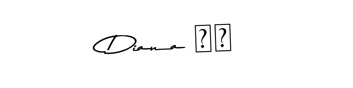 The best way (Asem Kandis PERSONAL USE) to make a short signature is to pick only two or three words in your name. The name Diana ❤️ include a total of six letters. For converting this name. Diana ❤️ signature style 9 images and pictures png