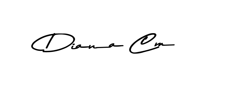 Make a beautiful signature design for name Diana Cm. With this signature (Asem Kandis PERSONAL USE) style, you can create a handwritten signature for free. Diana Cm signature style 9 images and pictures png