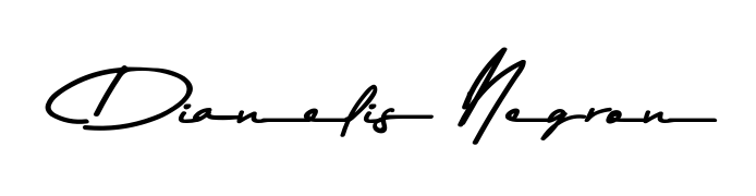 A classic penmanship look for Dianelis Negron. The Asem Kandis PERSONAL USE font brings timeless elegance and confidence to every signed document. Dianelis Negron signature style 9 images and pictures png