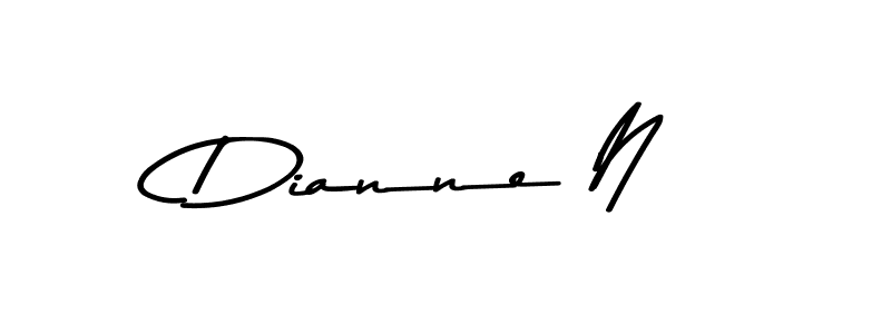 Asem Kandis PERSONAL USE is a professional signature style that is perfect for those who want to add a touch of class to their signature. It is also a great choice for those who want to make their signature more unique. Get Dianne N name to fancy signature for free. Dianne N signature style 9 images and pictures png