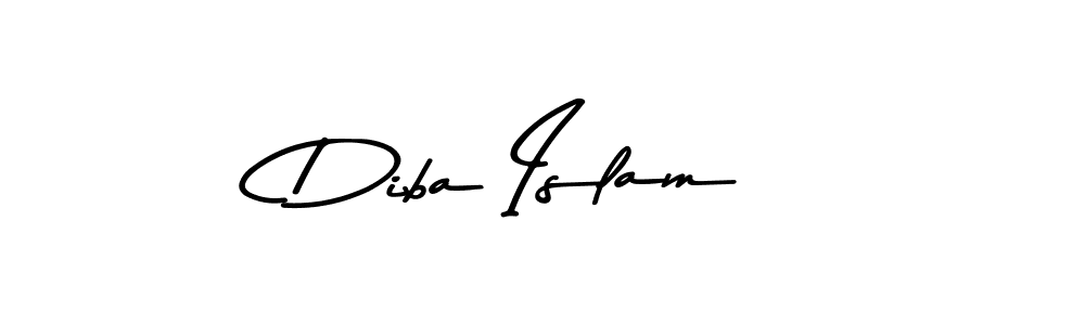 Make a beautiful signature design for name Diba Islam. With this signature (Asem Kandis PERSONAL USE) style, you can create a handwritten signature for free. Diba Islam signature style 9 images and pictures png