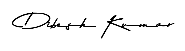 Create your official email sign-off with Dibesh Kumar name in Asem Kandis PERSONAL USE style. Crisp, clean, and perfectly legible across all screens. Dibesh Kumar signature style 9 images and pictures png