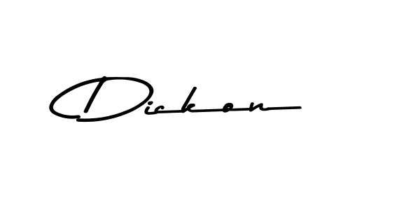 How to make Dickon name signature. Use Asem Kandis PERSONAL USE style for creating short signs online. This is the latest handwritten sign. Dickon signature style 9 images and pictures png