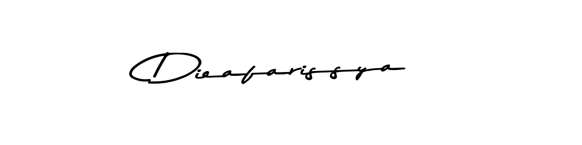Dieafarissya stylish signature style. Best Handwritten Sign (Asem Kandis PERSONAL USE) for my name. Handwritten Signature Collection Ideas for my name Dieafarissya. Dieafarissya signature style 9 images and pictures png