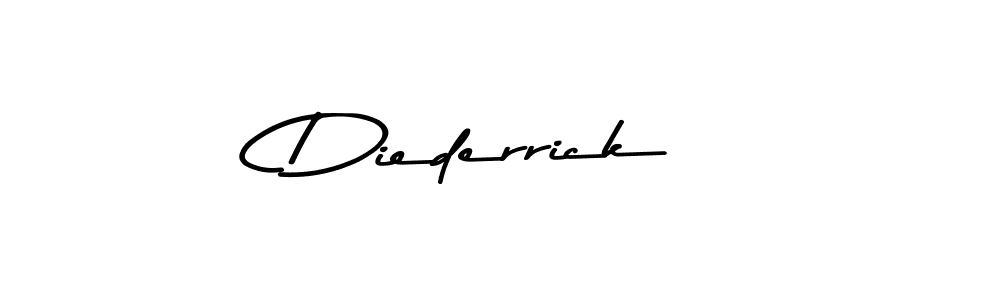 Make a beautiful signature design for name Diederrick. With this signature (Asem Kandis PERSONAL USE) style, you can create a handwritten signature for free. Diederrick signature style 9 images and pictures png
