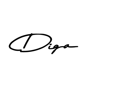 How to make Diga signature? Asem Kandis PERSONAL USE is a professional autograph style. Create handwritten signature for Diga name. Diga signature style 9 images and pictures png