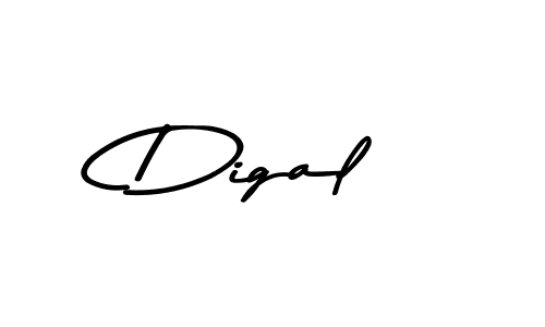 Use a signature maker to create a handwritten signature online. With this signature software, you can design (Asem Kandis PERSONAL USE) your own signature for name Digal. Digal signature style 9 images and pictures png
