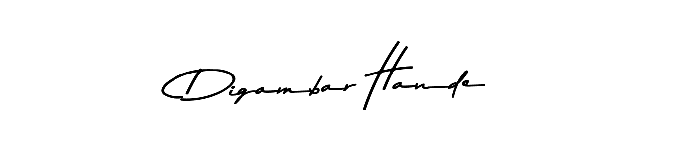 Design your own signature with our free online signature maker. With this signature software, you can create a handwritten (Asem Kandis PERSONAL USE) signature for name Digambar Hande. Digambar Hande signature style 9 images and pictures png