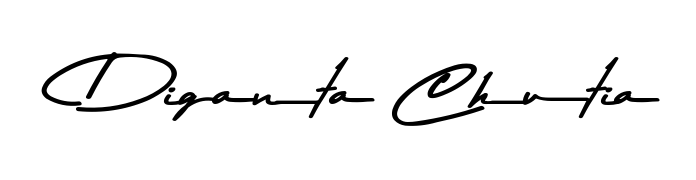 Create your official email sign-off with Diganta Chutia name in Asem Kandis PERSONAL USE style. Crisp, clean, and perfectly legible across all screens. Diganta Chutia signature style 9 images and pictures png
