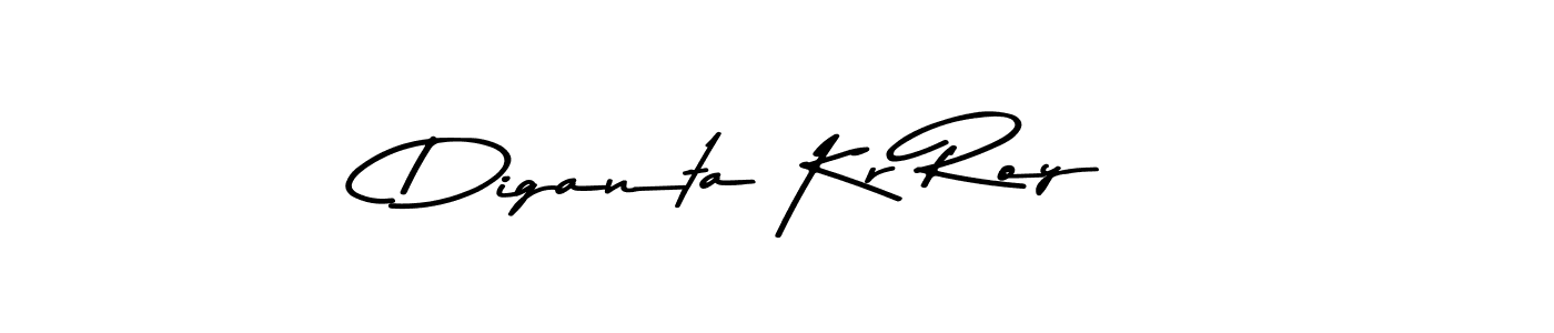 Make a beautiful signature design for name Diganta Kr Roy. With this signature (Asem Kandis PERSONAL USE) style, you can create a handwritten signature for free. Diganta Kr Roy signature style 9 images and pictures png