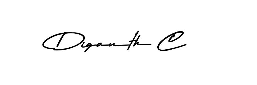 Also You can easily find your signature by using the search form. We will create Diganth C name handwritten signature images for you free of cost using Asem Kandis PERSONAL USE sign style. Diganth C signature style 9 images and pictures png