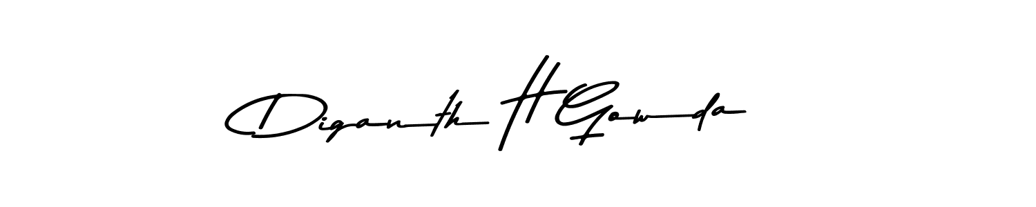 Also we have Diganth H Gowda name is the best signature style. Create professional handwritten signature collection using Asem Kandis PERSONAL USE autograph style. Diganth H Gowda signature style 9 images and pictures png