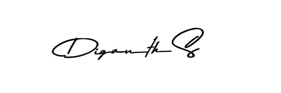 The best way (Asem Kandis PERSONAL USE) to make a short signature is to pick only two or three words in your name. The name Diganth S include a total of six letters. For converting this name. Diganth S signature style 9 images and pictures png