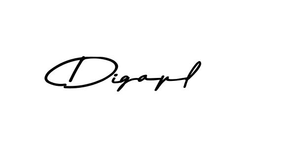 Design your own signature with our free online signature maker. With this signature software, you can create a handwritten (Asem Kandis PERSONAL USE) signature for name Digapl. Digapl signature style 9 images and pictures png