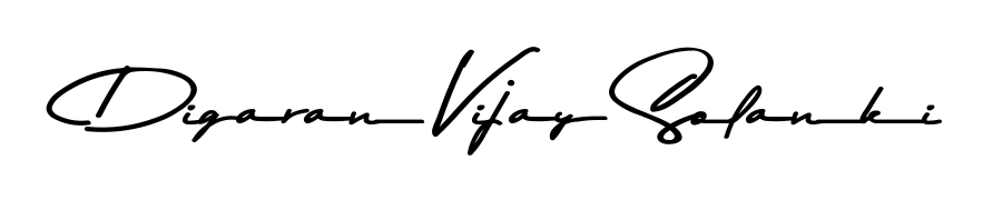 A timeless handwritten aesthetic for Digaran Vijay Solanki. The Asem Kandis PERSONAL USE font gives your signature a handcrafted feel with natural curves. Digaran Vijay Solanki signature style 9 images and pictures png