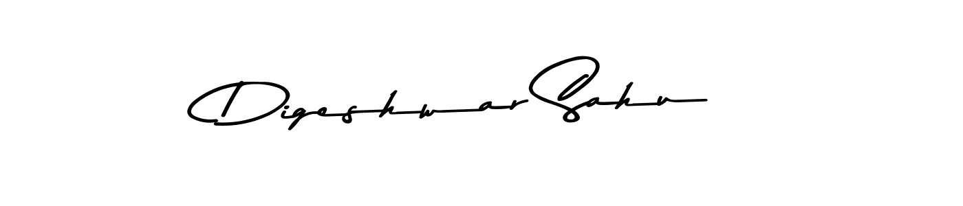 The best way (Asem Kandis PERSONAL USE) to make a short signature is to pick only two or three words in your name. The name Digeshwar Sahu include a total of six letters. For converting this name. Digeshwar Sahu signature style 9 images and pictures png