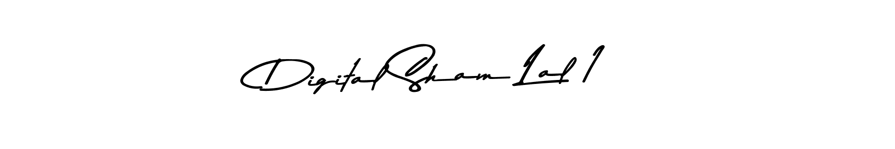 Use a signature maker to create a handwritten signature online. With this signature software, you can design (Asem Kandis PERSONAL USE) your own signature for name Digital Sham Lal 1. Digital Sham Lal 1 signature style 9 images and pictures png