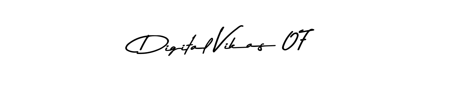 Create a beautiful signature design for name Digital Vikas 07. With this signature (Asem Kandis PERSONAL USE) fonts, you can make a handwritten signature for free. Digital Vikas 07 signature style 9 images and pictures png