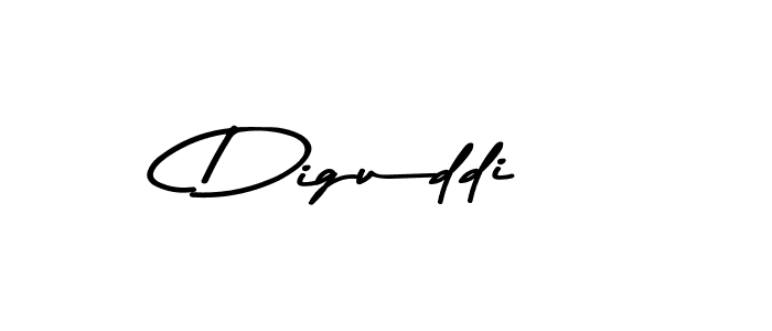Make a beautiful signature design for name Diguddi. With this signature (Asem Kandis PERSONAL USE) style, you can create a handwritten signature for free. Diguddi signature style 9 images and pictures png