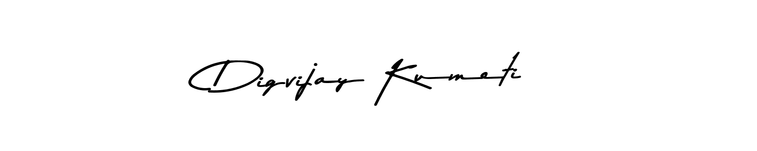 Design your own signature with our free online signature maker. With this signature software, you can create a handwritten (Asem Kandis PERSONAL USE) signature for name Digvijay Kumeti. Digvijay Kumeti signature style 9 images and pictures png