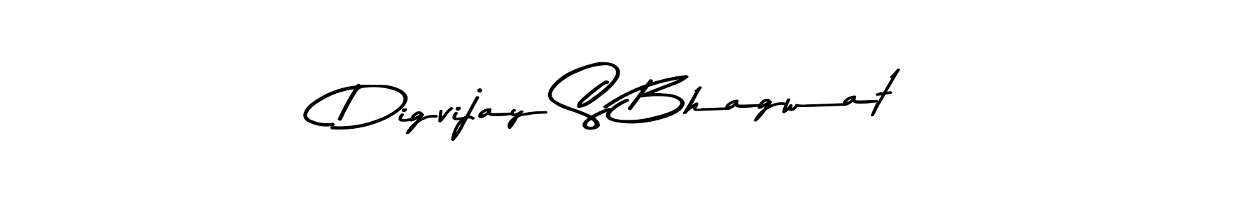 How to make Digvijay S Bhagwat name signature. Use Asem Kandis PERSONAL USE style for creating short signs online. This is the latest handwritten sign. Digvijay S Bhagwat signature style 9 images and pictures png