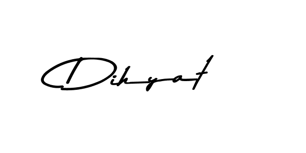 How to make Dihyat name signature. Use Asem Kandis PERSONAL USE style for creating short signs online. This is the latest handwritten sign. Dihyat signature style 9 images and pictures png