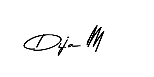Create a beautiful signature design for name Dija M. With this signature (Asem Kandis PERSONAL USE) fonts, you can make a handwritten signature for free. Dija M signature style 9 images and pictures png