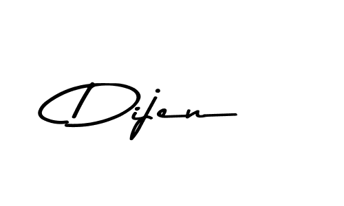 Use a signature maker to create a handwritten signature online. With this signature software, you can design (Asem Kandis PERSONAL USE) your own signature for name Dijen. Dijen signature style 9 images and pictures png