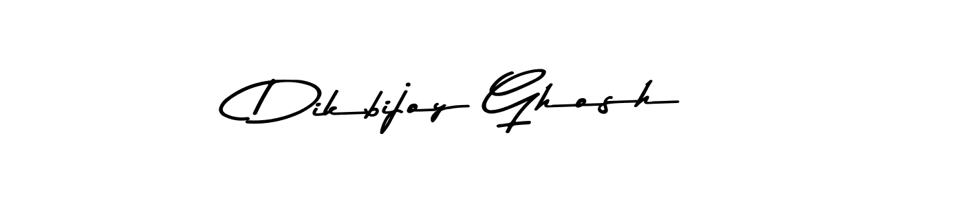 How to make Dikbijoy Ghosh name signature. Use Asem Kandis PERSONAL USE style for creating short signs online. This is the latest handwritten sign. Dikbijoy Ghosh signature style 9 images and pictures png