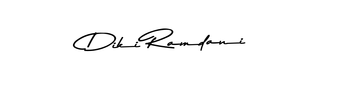 Make a beautiful signature design for name Diki Ramdani. With this signature (Asem Kandis PERSONAL USE) style, you can create a handwritten signature for free. Diki Ramdani signature style 9 images and pictures png