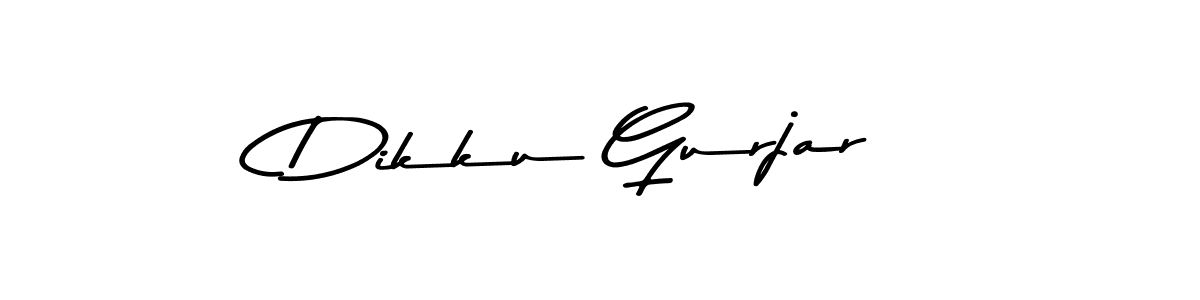 How to make Dikku Gurjar name signature. Use Asem Kandis PERSONAL USE style for creating short signs online. This is the latest handwritten sign. Dikku Gurjar signature style 9 images and pictures png