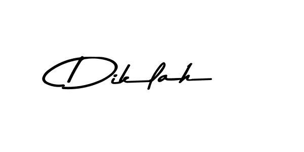 Diklah stylish signature style. Best Handwritten Sign (Asem Kandis PERSONAL USE) for my name. Handwritten Signature Collection Ideas for my name Diklah. Diklah signature style 9 images and pictures png