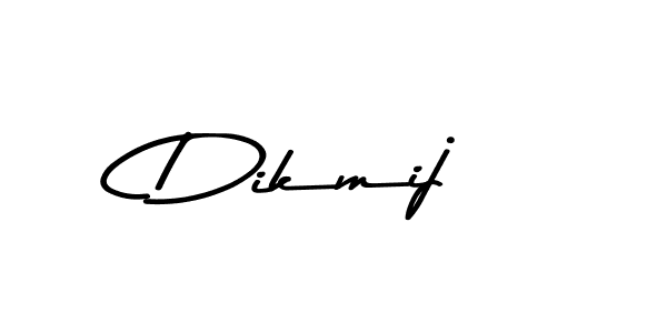 How to make Dikmij name signature. Use Asem Kandis PERSONAL USE style for creating short signs online. This is the latest handwritten sign. Dikmij signature style 9 images and pictures png