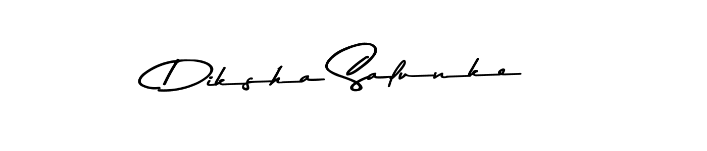 Design your own signature with our free online signature maker. With this signature software, you can create a handwritten (Asem Kandis PERSONAL USE) signature for name Diksha Salunke. Diksha Salunke signature style 9 images and pictures png