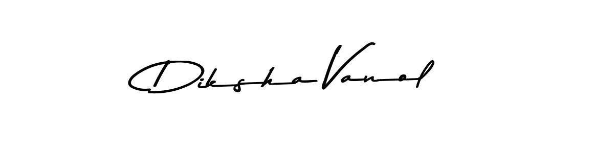 Make a beautiful signature design for name Diksha Vanol. With this signature (Asem Kandis PERSONAL USE) style, you can create a handwritten signature for free. Diksha Vanol signature style 9 images and pictures png